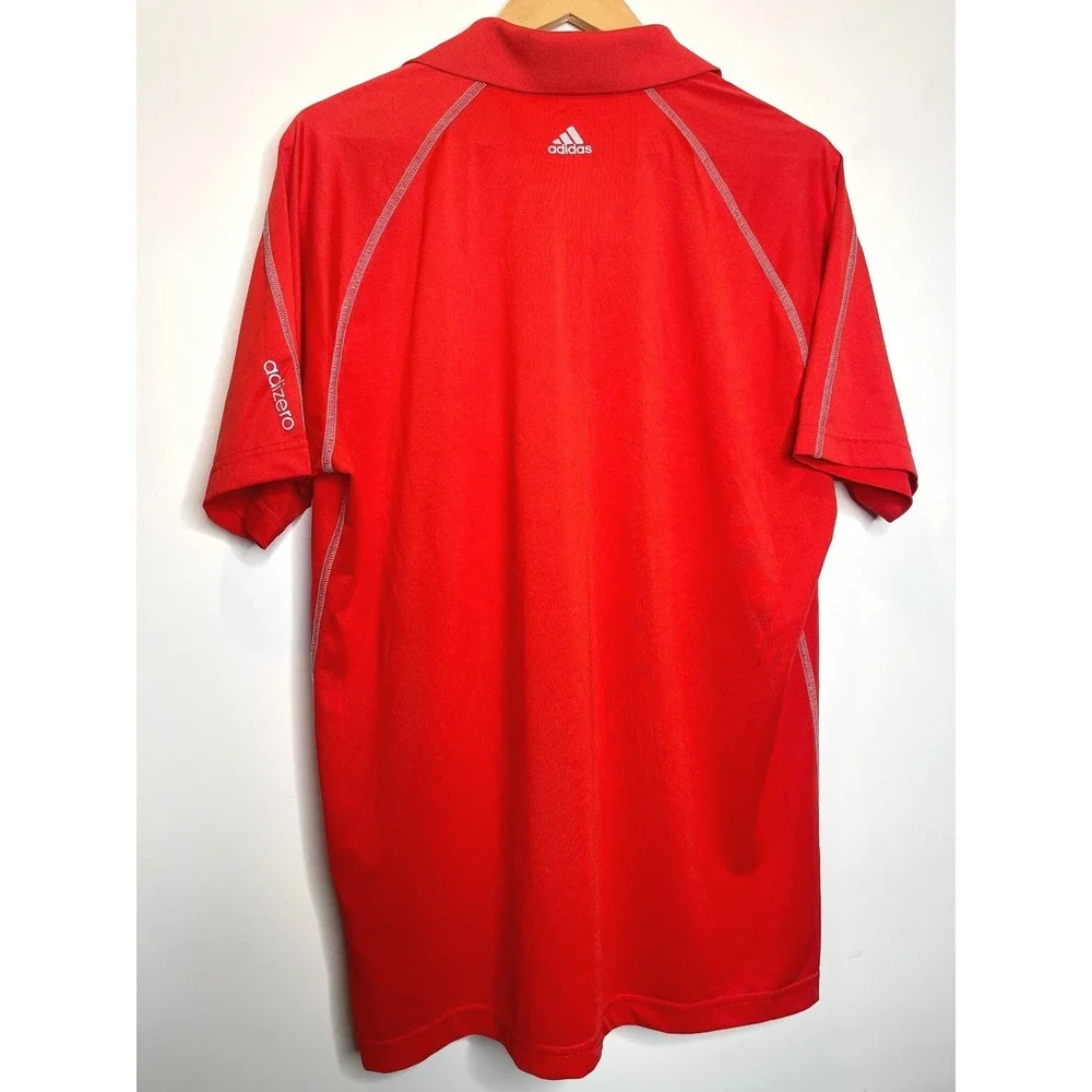 Adidas Men's Adizero Red Short Sleeve‎ Golf Polo Shirt